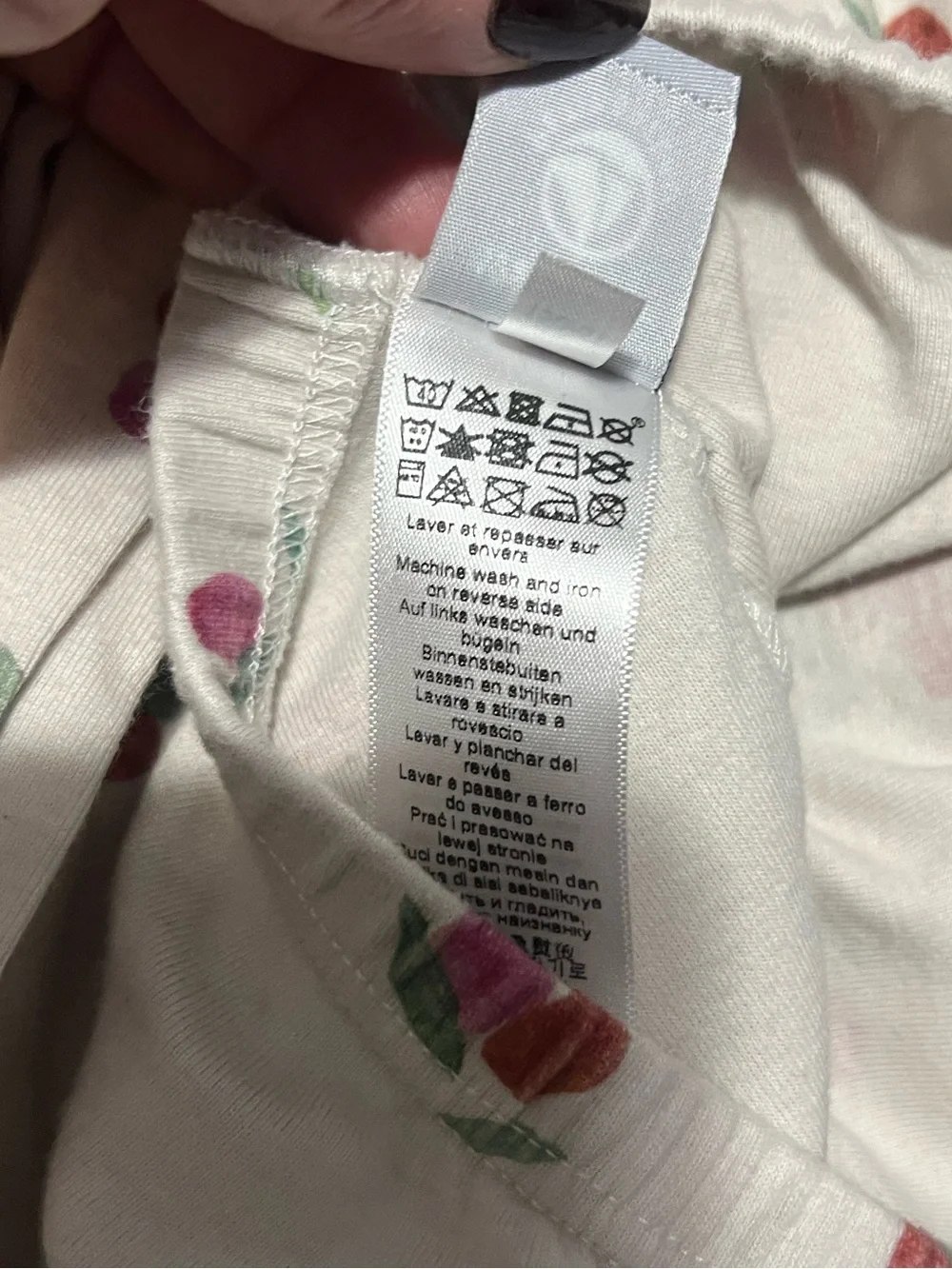 Petit Bateau Cream Pajama Set Cherry Print Girls Size 12